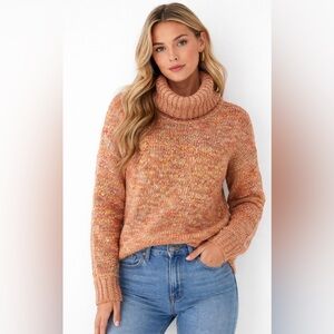 Cozy Orange Turtleneck Sweater